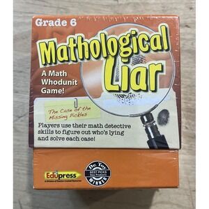 Mathological Liar Math Whodunit Card Game‎ Grade 6 by Edupress New Sealed